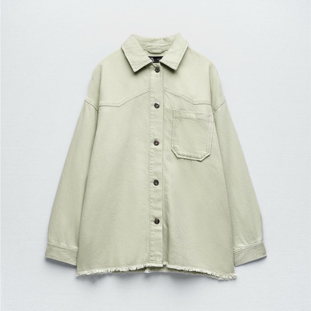 Zara Freyed hem overshirt